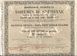 VOITURES DE ST ETIENNE . 1855 - Automobilismo