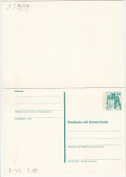 CASTLE, PC STATIONERY WITH ANSWER CARD, ENTIER POSTAUX, UNUSED, GERMANY - Postcards - Mint