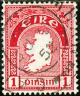 IRLANDA, IRELAND, MAPPA 1946, FRANCOBOLLO USATO, Michel 72C - Used Stamps