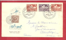 Y&T N°341+342   FDC KOBENHAVNV Vers  FRANCE Le   01 AVRIL1951 - Covers & Documents