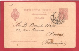 Y&T N°XX ENTIER POSTAL  MADRID  Vers  FRANCE     1899 - 1850-1931