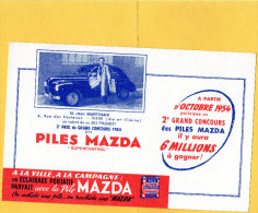 BUVARD - PILES  MAZDA - Mr Jean MARTINAIS - Vitré - 203 PEUGEOT - Batterien