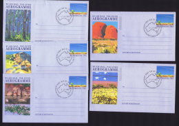 1992  Group Of 5 Different 70 Cent  Aerogrammes -   FDCancelled - Aerogramme