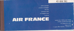Billet D´Avion - AIR FRANCE - Paris , Zurich, Franfort, Cape Town, Port-Elisabeth, Durban, Johannesboug En 1968 - Wereld