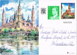 10863. Entero Postal BARCELONA  1980. Basilica Pilar Zaragoza - 1931-....