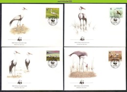 Nat047fb WWF FAUNA VOGELS KRAANVOGEL BIRDS CRANE KRANICH VÖGEL AVES OISEAUX MALAWI 1987 FDC'S - FDC