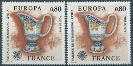 Variété : N° 1877 Europa Faïencerie Strasbourg Ombre Gris-orange Et Jaune Déplacé Au Lieu De Brun-orange + Normal  ** - Ongebruikt