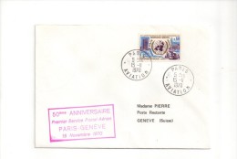 188 Paris Geneve  15 11 1970 - Premiers Vols