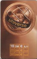 Telefonkarte.- Duitsland. Universe 10 DM.  € 5,11. 2 Scans - GSM, Voorafbetaald & Herlaadbare Kaarten