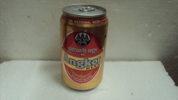 Cambodia Cambodge Angkor Empty 330ml Beer Can / Opened At Bottom - Lattine