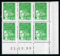 Bloc De 6  Timbres** De 1997  "2,70 - Luquet / LA POSTE - Type I" Avec Date  21 . 10 . 99 - 1990-1999