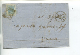 (007) Early Cover Posted From Italy To Genova - 1869 - Stamped Stationery