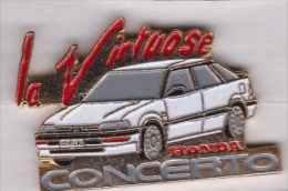 Superbe Pin´s  , Auto Honda Concerto , La Virtuose - Honda