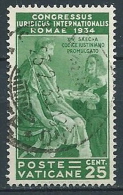 1935 VATICANO USATO CONGRESSO GIURIDICO 25 CENT - VN2 - Gebraucht