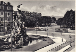 TORINO  /  Monumento A Frejus E Piazza Statuto - Tram  _ Viaggiata - Transportmiddelen