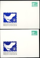 DDR PP18 B1/005 2 Privat-Postkarten FARBVARIANTEN Frieden Karl-Marx-Stadt 1987  NGK 6,00 € - Cartes Postales Privées - Neuves