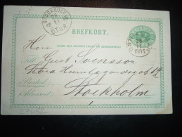 CP ENTIER SUEDE FEN ORE OBL. 26 11 1885 OSTHAMMAR - Lettres & Documents