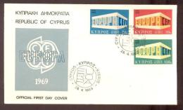 1969 CYPRUS EUROPA CEPT FDC - Briefe U. Dokumente