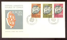 1974 CYPRUS EUROPA CEPT FDC - Briefe U. Dokumente