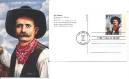 LEGENDS OF WILD WEST - SENATOR BILL TILGHMAN USA 1994 FDC PRE-PAID POST CARD Law Hunting - American Indians