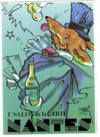 1 ER SALON CARTE POSTALE -  NANTES  -   ILLUSTRATION DE E. QUENTIN  -  1986 - Quentin