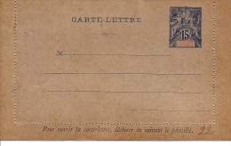 ENTIER POSTAL DE GUADELOUPE.CARTE LETTRE. - Lettres & Documents