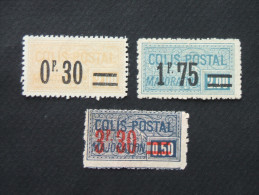 FRANCE : COLIS POSTAUX Postal De 1926 N° 35 / 41 / 46 Neuf* - Mint/Hinged