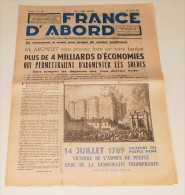 France D'Abord Du 10 Juillet 1946 - French