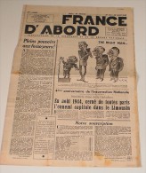 France D'Abord Du 12 Août 1948(Rare Photo De Pétain Et De Von Stohrer) - French