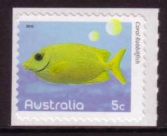AUSTRALIA 2010, Fishes Of The Reef, 5c  S/A Ex Booklet** - Neufs