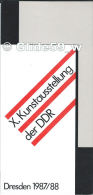 X. Kunstausstellung Der D. D. R. - DRESDEN 1987/88 - D. D. R. - Verlag Zeit Im Bild - 1e Jour – FDC (feuillets)