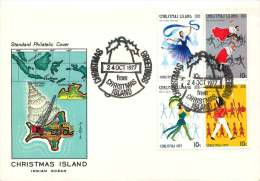 Christmas Island  1977  Christmas Issue  Unaddressed FDC - Christmas Island