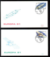 1991 BELGIUM EUROPA CEPT FDC (2x) - 1991-2000