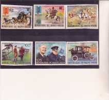 HAUTE VOLTA - 6 VALEURS NON DENTELES -OBLITERES- - Used Stamps