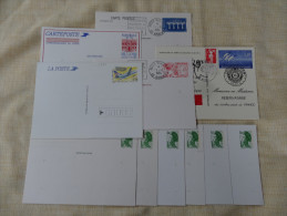 Lot De 11 Entiers Postaux Annees 1990 - Lots Et Collections : Entiers Et PAP