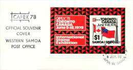 SAMOA  1978  CAPEX Philatelic Exhibition In Toronto Souvenir Sheet - FDC - Samoa (Staat)