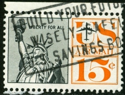 STATI UNITI D’AMERICA, UNITES STATES OF AMERICA, USA,  POSTA AEREA, 1959, USATO, Mi 764IIx, Scott C63, YT PA59 - 2a. 1941-1960 Oblitérés