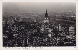 United States PPC New York North-East View From Empire State Bldg. NEW YORK 1939 Real Photo "Via S/S Europe" (2 Scans) - Panoramic Views