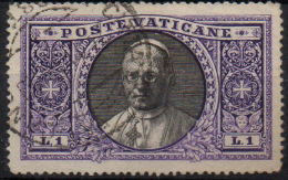 VATICANO  1933  Giardini E Medaglioni  L. 1  Usato/used - Gebraucht