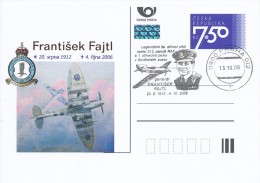 Czech Rep. / Postal Stat. (Pre2006/45cp) General Frantisek Fajtl (1912-2006) Commander 313th Squadron RAF, Com. Postmark - Ansichtskarten