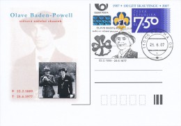 Czech Rep. / Postal Stat. (Pre2007/14cp) 100 Years Of Scouting, Olave Baden-Powell (1889-1977), Commemorative Postmark - Ansichtskarten