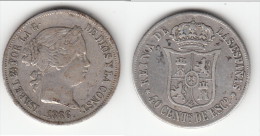 **** ESPAGNE - SPAIN - 40 CENTIMOS 1866 ISABEL II - ARGENT - SILVER **** EN ACHAT IMMEDIAT - First Minting