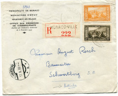 MONACO LETTRE RECOMMANDEE DEPART MONACO 15-II-38 PRINCIPAUTE ARRIVEE SCHWERTBERG 17.II.38 AUTRICHE - Covers & Documents