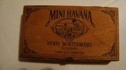 BOITE DE MINI HAVANA CIGARE  HENRI WINTERMANS . EN BOIS  VIDE - Boites à Tabac Vides