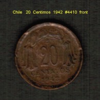 CHILE   20  CENTIMOS   1942  (KM # 177) - Chile