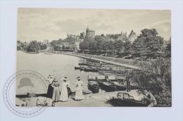 Old Postcard England - Windsor - Riverside Gardens And Castle - Windsor