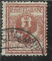 COLONIE ITALIANE EGEO CASO 1912 SOPRASTAMPATO D´ITALIA ITALY OVERPRINTED CENT. 2 USATO USED OBLITERE´ - Egée (Caso)