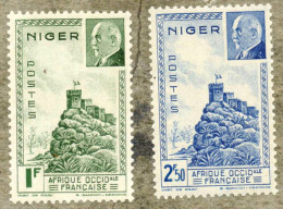 NIGER : Série Maréchal PETAIN, Et  Forteresse De Zinder - - Unused Stamps