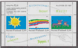 Finland 1991 Children Drawings M/s ** Mnh (F2554A) - Blocs-feuillets