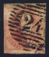 Belgium: 1851  OBP Nr 8 Used / Obl    Cancel Nr 24 - 1851-1857 Medaillons (6/8)